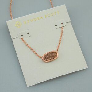 Kendra Scott Oval Champagne Quartz Necklace